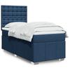 Box Spring Bed with Mattress Blue 90 x 200 cm Fabric