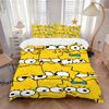 Simpsons Yellow Faces Print 3Pcs Bedding Setduvet Cover With 2 Bedropillowcase Home Birthday Gift