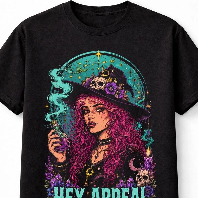 Hex Appeal Gothic Witch Halloween Potion Graphic Unisex TShirt S