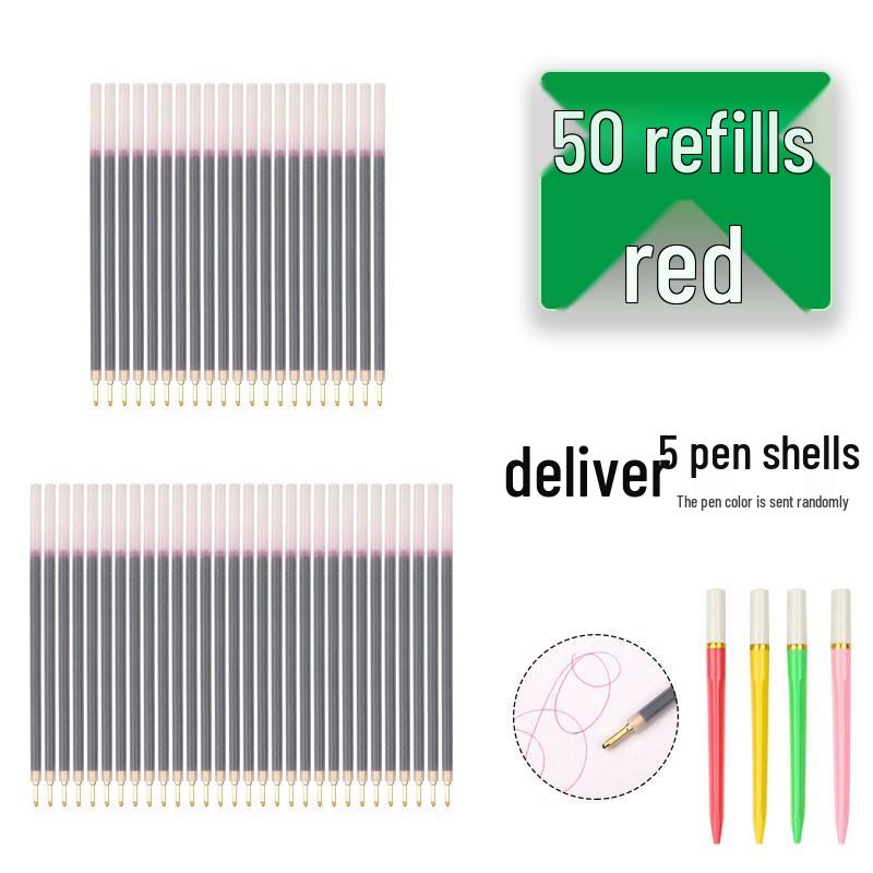 Vintage Shanghai Red Ballpoint Pen Refill with Copper Tip, Blue Ink 0.7 - Ideal for Teacher's Corrections.