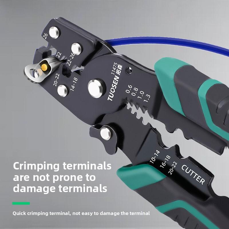 8 inch crimping pliers, manual terminal pliers, multifunctional crimping pliers, stripping pliers, manual crimping pliers