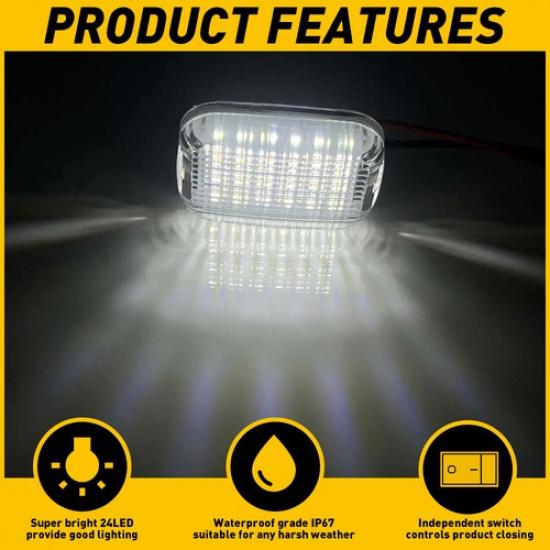 2x Interior LED Dome Light Cargo Area For 2015-24 Ford Transit 150 250 350 HD EA