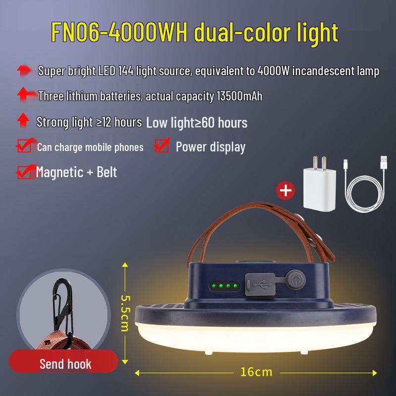 Ultra Bright Rechargeable LED Camping and Emergency Magnet Tent Light
