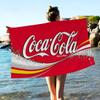 C-Cocas C-cola Vintage Logo Mikrofaser Bedrucktes Strandtuch Bergsteigen Yoga Strand Schwimmen Laufen Saugfähiges Weiches Handtuch