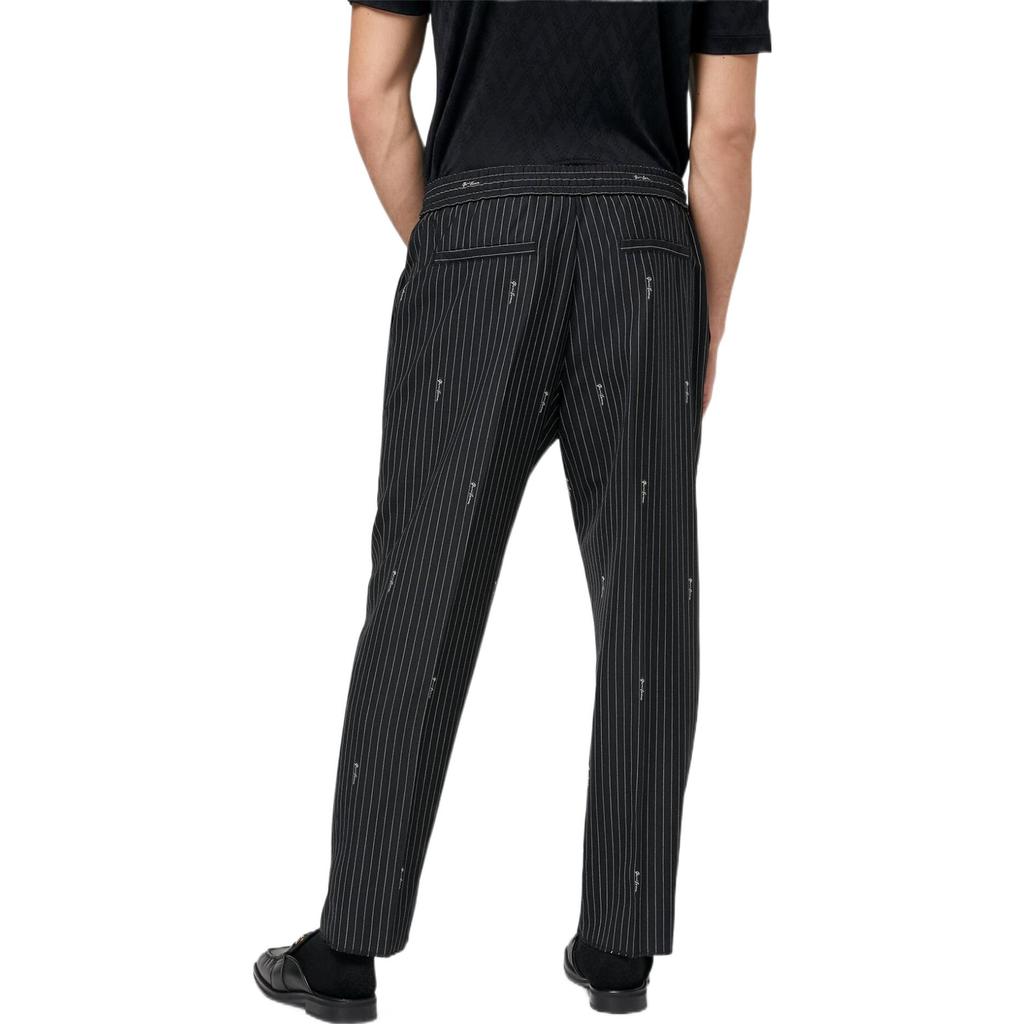 VERSACE Casual Pants Men's Black Moderate Straight Fit Pants A86689-A235254-A5232