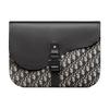 Schrägdruck mit Narbung Rindsleder Clutch Regular Herren Beige/Schwarz