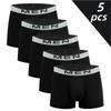 Men's 5-Pack Solid Color Boxer Briefs - Simple, Casual, Elastic Waist