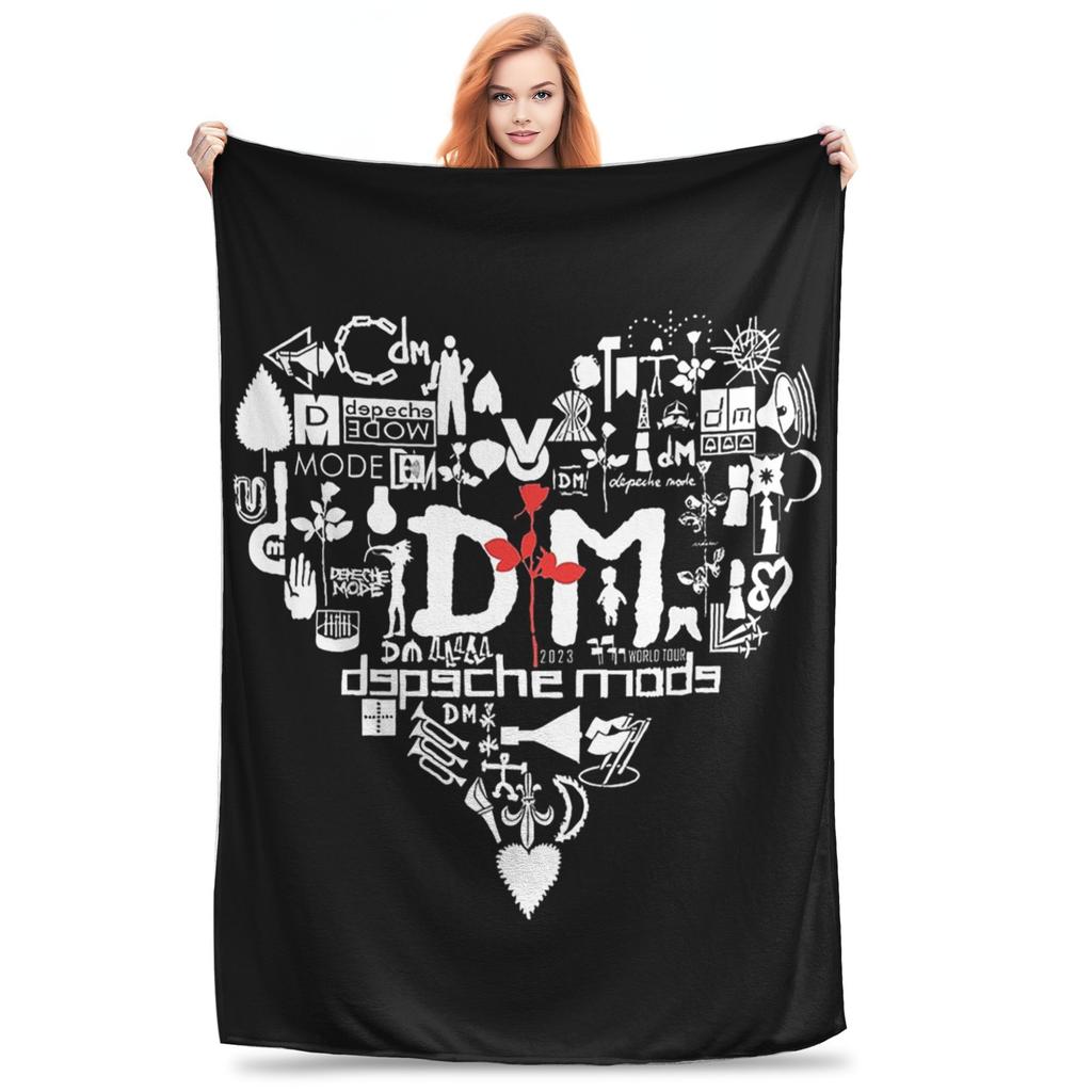Depeche Cool Mode Heavy Metal Rock Band Decke Warme Fleece Sofa Überwurfdecke für Zuhause Schlafzimmer Outdoor Decken Tagesdecke Steppdecke