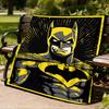 1pc Batman, Superhero Outdoor Flannel Throw Blanket Soft, Lightweight & Warm for Sofa, Office Chair, Camping & Travel Durable Polyester Fabric