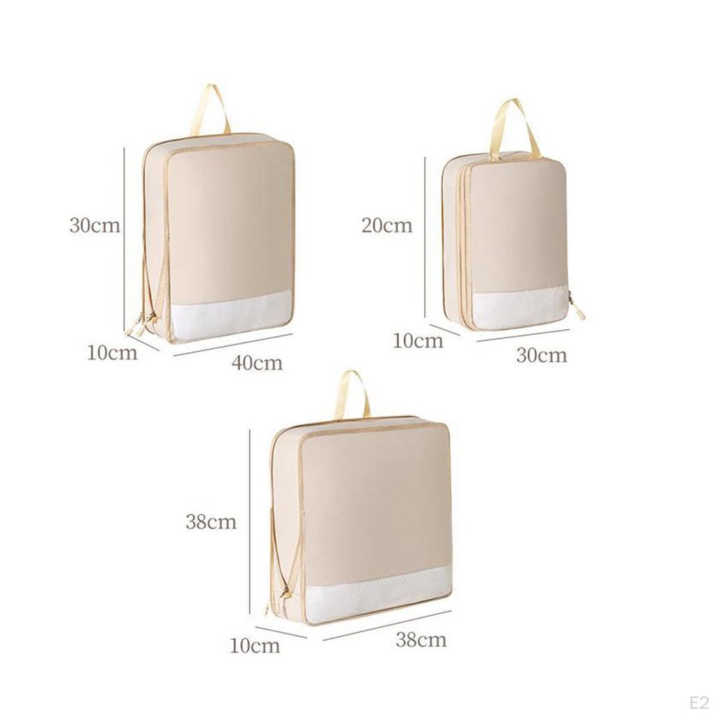 4 Piece Compression Packing Cube Set for Travel, Clothing, Packing, Organizer, Water Resistance And