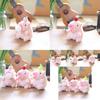 Adorable Cute Bubble Blowing Capybara Plush Toy Keychain Soft Stuffed Animal In Yellow Red Pink