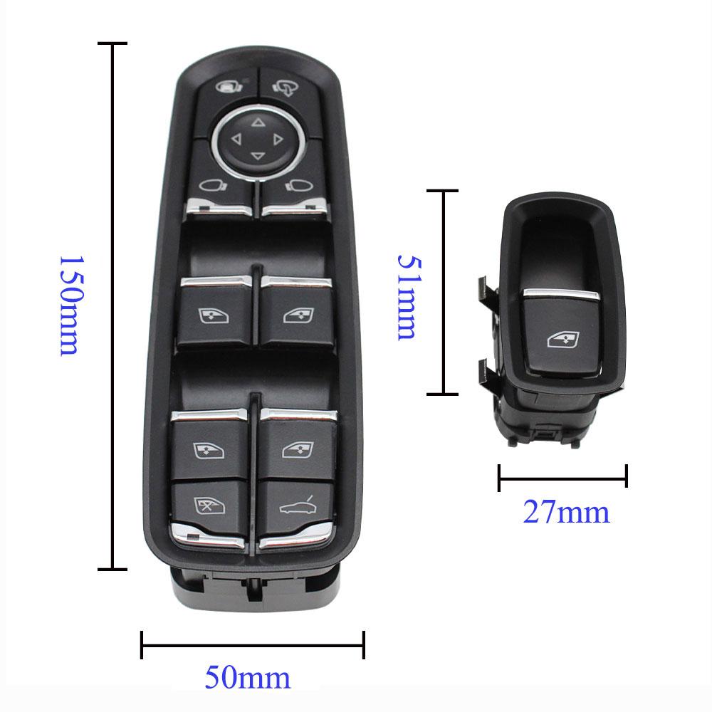 Comutator geam electric principal Buton de control pe partea pasagerului șoferului pentru Porsche Cayenne Panamera Macan