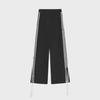 Women's Black Wide-Leg Sports Pants with Bow Design - Early Spring Casual, Loose Fit