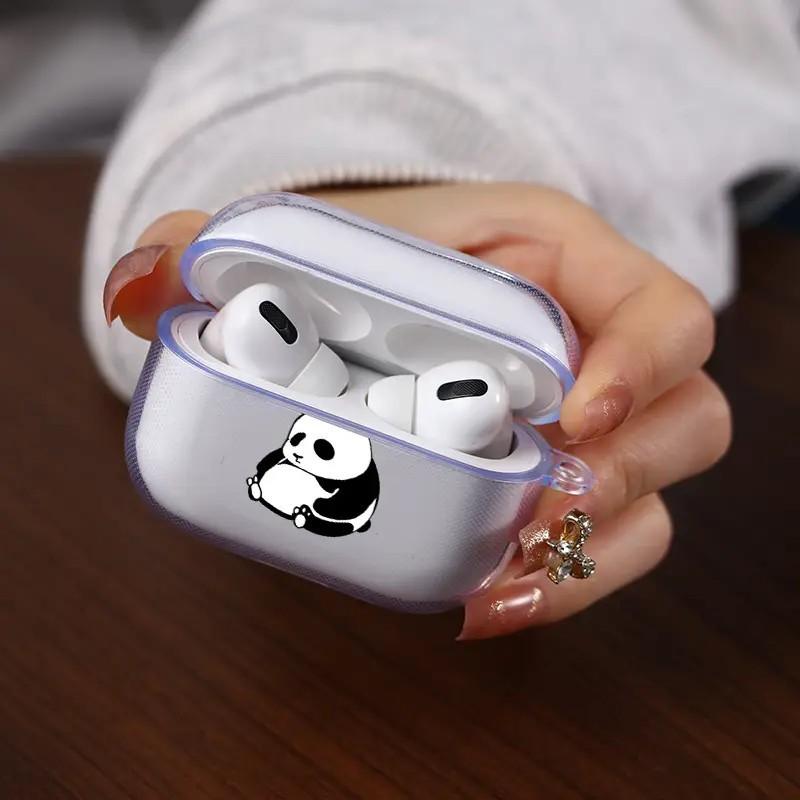 ins transparent panda suitable for AirPods1/1st generation protective case Apple pro/1 wireless bluetooth headset cover