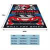 Retro Racing Sport Pattern Flannel Printed Blanket Suitable for All Seasons Suitable for Living Room Office Sofa and Travel