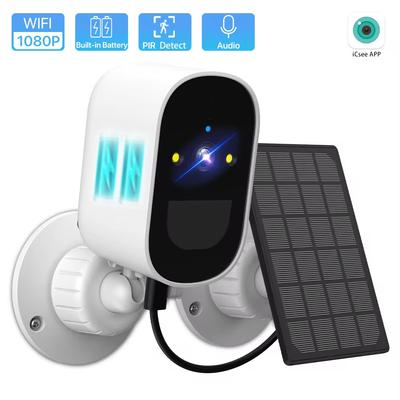 1080P HD WIFI kamera Vestavěná baterie Solární Venkovní bezdrátová bezpečnostní kamera PIR Human Alarm CCTV Video Surveillance ICsee APP