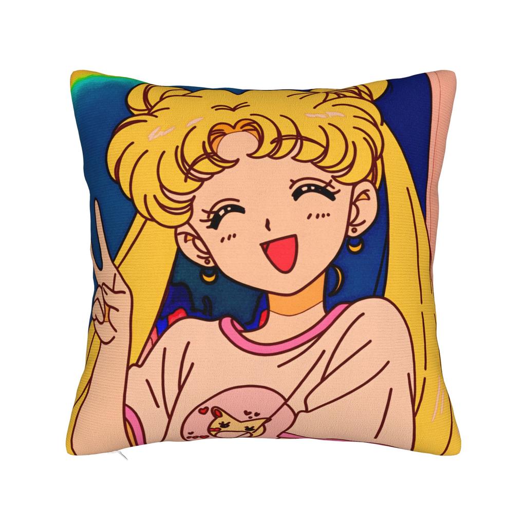 Sailor Moon Pillow Case Soft Pillow Cover For Office Car Home Decor Retro Trendy Cushion Cover