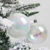 12/24/36Pcs 4CM Christmas Iridescent Ball Clear Shatterproof Reusable DIY Holiday Decoration Xmas Tree Hanging Ball Ornament Pendant Party Festival
