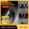 Car Sticker 2025 Hot 4pcs Car Carbon Fiber Pattern Tire Valve Dust Cover For Peugeot 207 3008 206 208 308 307 407 Wheels Valve C