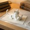 Cute Desktop Cat Decorations Creative Decorative Cat Statues Reading Cat Ornament  Bedroom Decor