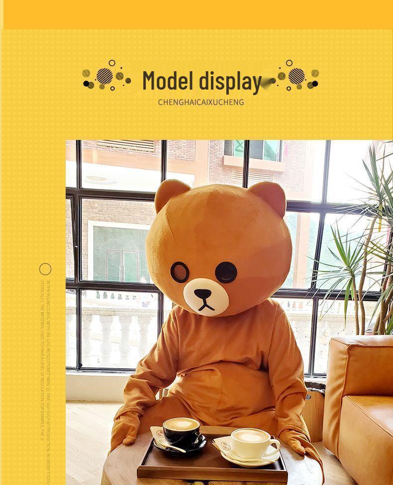 Douyin Bear Mascot Costume - Adult Cartoon Proposal Character Outfit