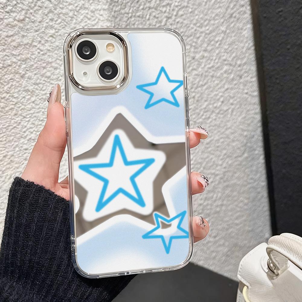Love Makeup Mirror Phone Case For IPhone 17 16 15 14 13 12 11 Pro Max 13 12 Air 17E 16e Shockproof Clear Cases Coquea