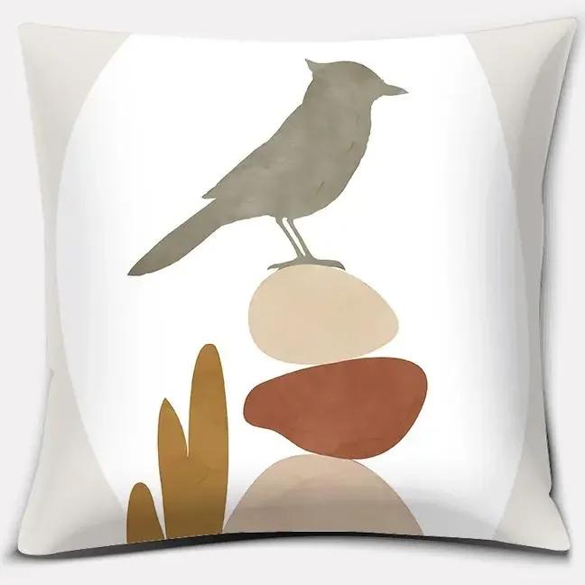 Colorful Abstract Series Double-Sided Printed Pillow Cover Short Plush Suitable Living Rooms Bedrooms Sofas Throw Cushion Cover