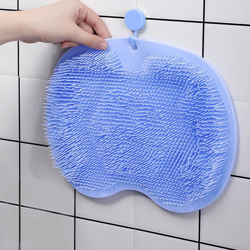 

Multifunctional Non-Slip Bath Mat: Back Scrubber & Massaging Foot Scrubber with Suction Cups for Exfoliation. 21x28.5 cm (130g) OPP packaging синий
