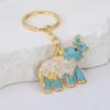 Vintage Colorful Elephant Keychain Creative Cute Animal Bag Car Key Ring For Men Women Gift