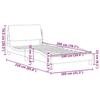 VidaXL Bed Frames with Headboard, Upholstered Bed with Slatted Base, Single Bed with Bedroom Footboard, Black 100x200 Cm 373138