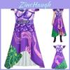 Fantasia de Cosplay Elegante e Encantadora de Descendentes 3 Mal para Meninas Adultas Perfeita para o Halloween
