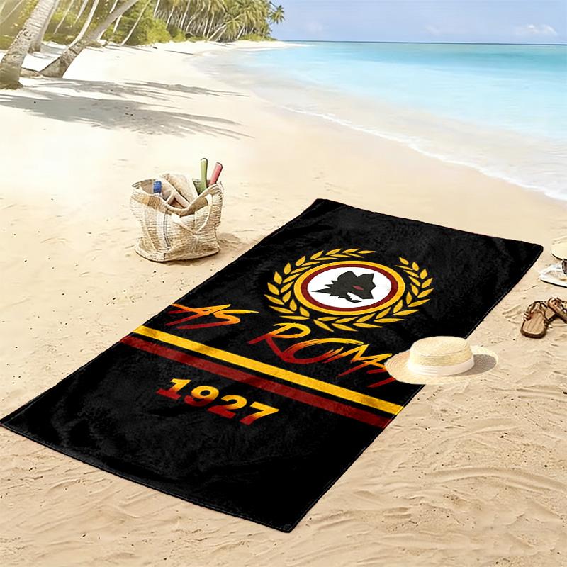 A.S. Roma Stampa Asciugamano da Spiaggia, Asciugamano Grande Morbido Asciugatura Rapida per Spiaggia Campeggio Nuoto
