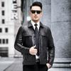 New Haining Leather Jacket Men's First Layer Cowhide Lapel Trendy Short Locomotive Clothing Leather Jacket Autumn Coat