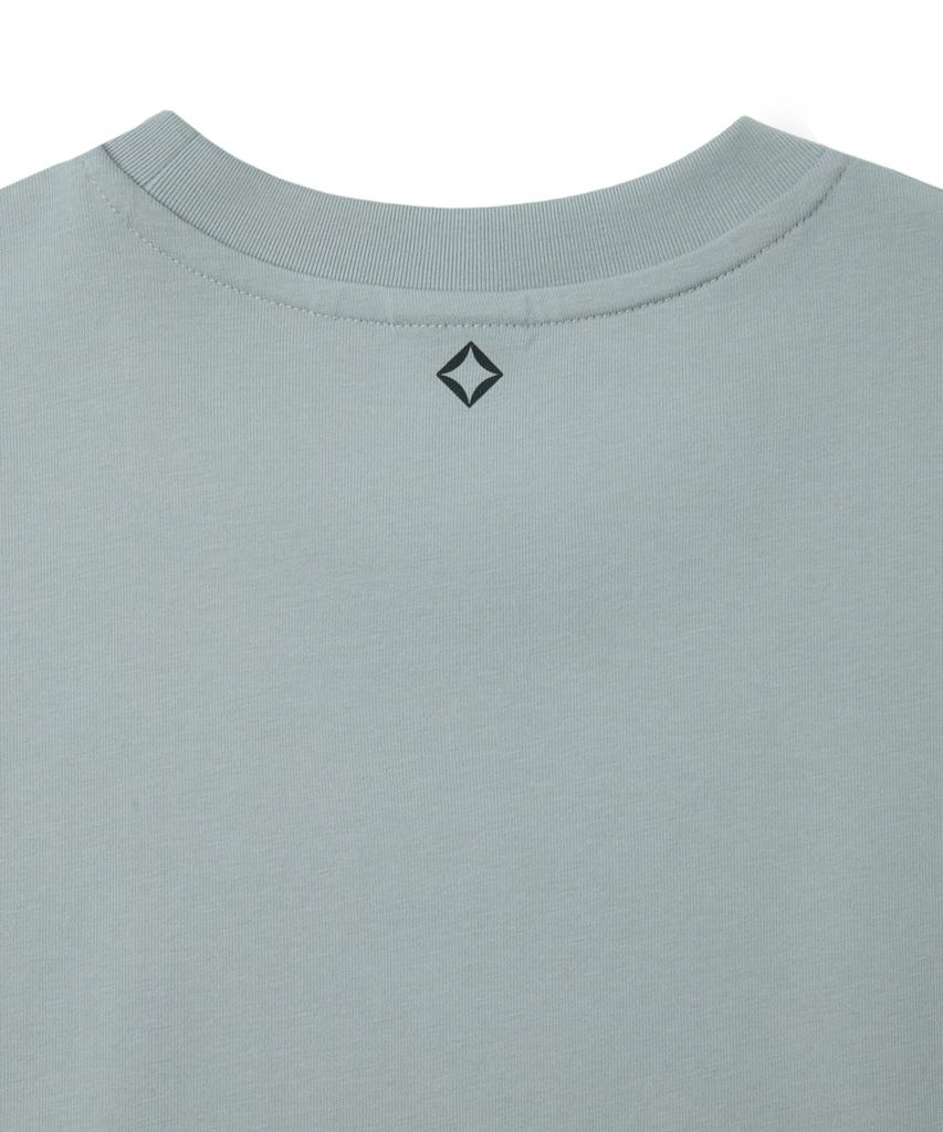 Hellinogseuweeo Magic Hours Cloud & Sun Short Sleeve T-Shirt_Light Grey