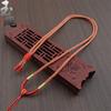 Hand-Woven Two-Tone Gold Jade Pendant Lanyard Necklace for Men and Women