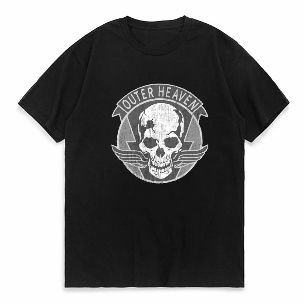 Game Mgs Metal Gear Solid Letter Print Unisexs T Shirt The Metal Solid Snake 5 V Foxhound Special Force Group Fox Hound Tshirt Tee