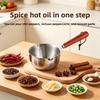 Wooden Handle Stainless Steel Mini Oil Pot Household Kitchen Pouring Oil Melting Butter Small Special Cooking Utensil
