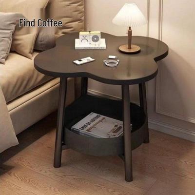 Creative Irregular Double Layer Outdoor Table - Ideal Gift for Girls' Birthday, Casual Storage Solution and Stylish Decor
