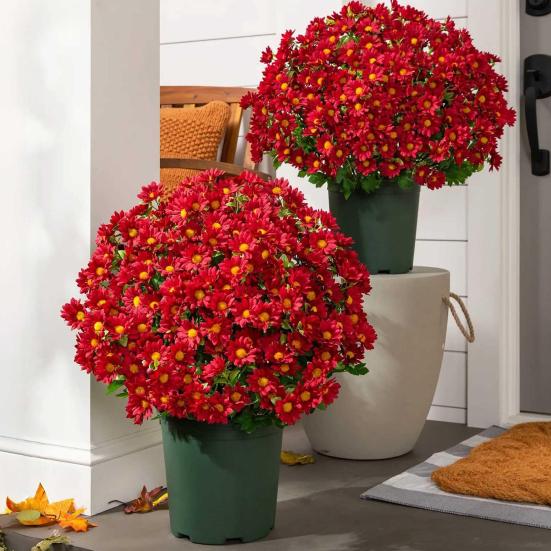 1/5/10/20/25Pcs Artificial Flower 7 Fork UV Resistant Fake Flower Home