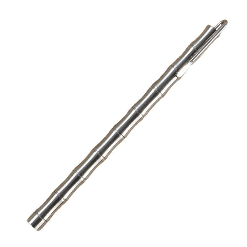 Stainless Steel Bamboo Style Ballpoint Pen – Metal Business Gift & Student Stationery