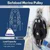 35mm/50mm Lifting Single Pulley Roller,304 Stainless Steel Single Wheel Pulley Lifting Rope Pulley Block for Kayaks