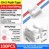 100pcs 2/3 Pin Push-in Spring Loaded Connector, CH2 CH3 5A 250V Wire Cable Connector for Electrical Lighting