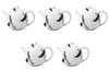 Set of 5 Platinum Ink Brush Pots Basket X X Cm Pot Setomonohonpo (with Mesh) [13 10.5 11.3 (470 Cc)]