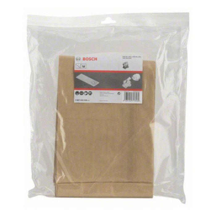 Sac filtre papier - bosch - 2607432035 - lot de 5 - compatible avec gas 35 - papier