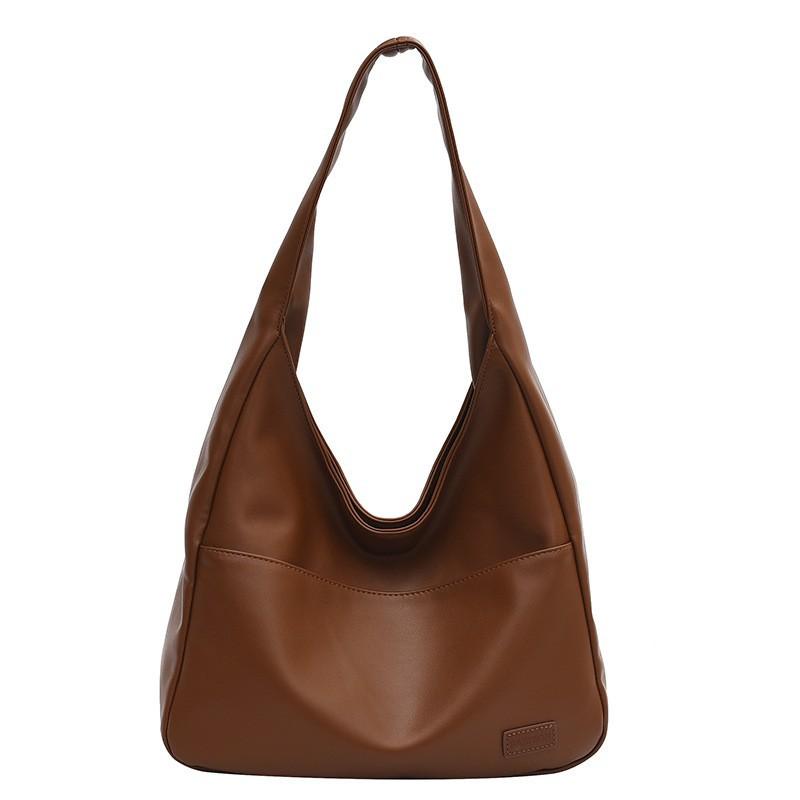 Damen 2026 Neue Große Schultertasche Modische Weiche Ledertasche Pendler-Tote Schultasche für Studenten