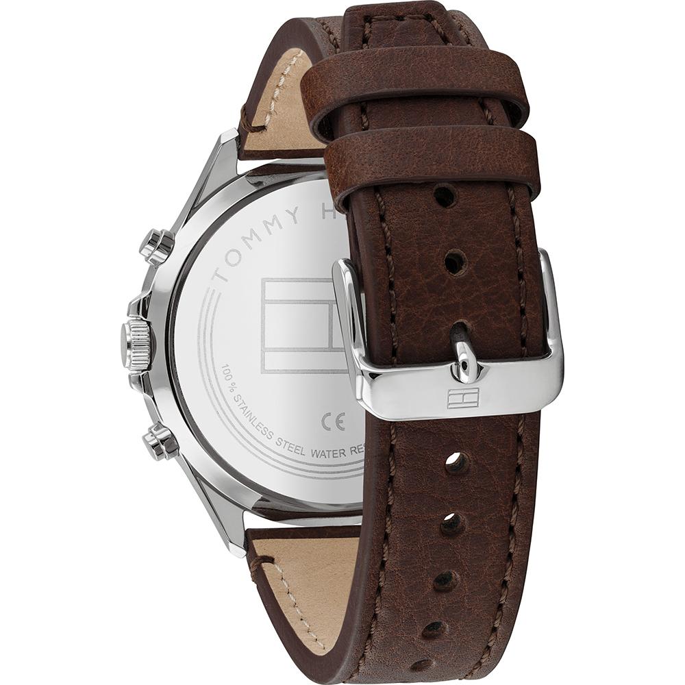 Tommy Hilfiger 1791712 Herrenuhr Braunes Armband Blaues Zifferblatt 44mm + Box