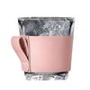 Coffee Cup Sleeves Mug Sleeve Cup Sleeves Beverage Cup Sleeve with Handle PU Leather Hand Protector Reusable Jacket with Handle