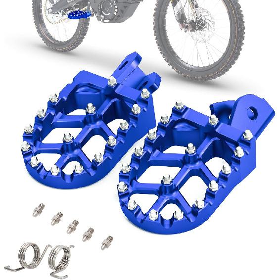 Wider Footpegs CNC for Surron LBX/E-Ride Pro SS/SR/S, Dirt Bike Foot Pegs Non-Slip Wider Design with Heavy-Duty Spring for Sur Ron Eride Pro SS