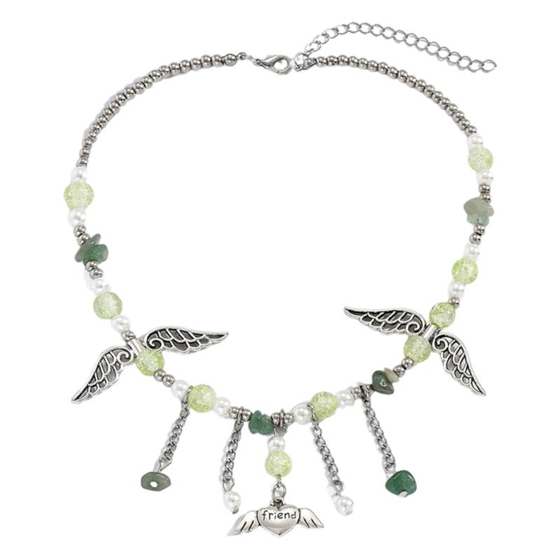 Богемное Бусинное Ожерелье Летнее Круглые Бусины Ожерелье из Натурального Камня Пляжное Ожерелье Украшения Подходит для Женщин и Девочек 1