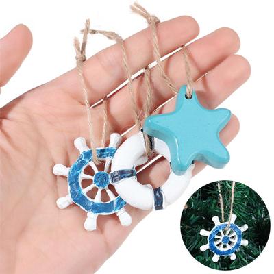 Mediterranean Style Fish Wall Decoration Mini Fishing Accessories Hanging Decoration Starfish